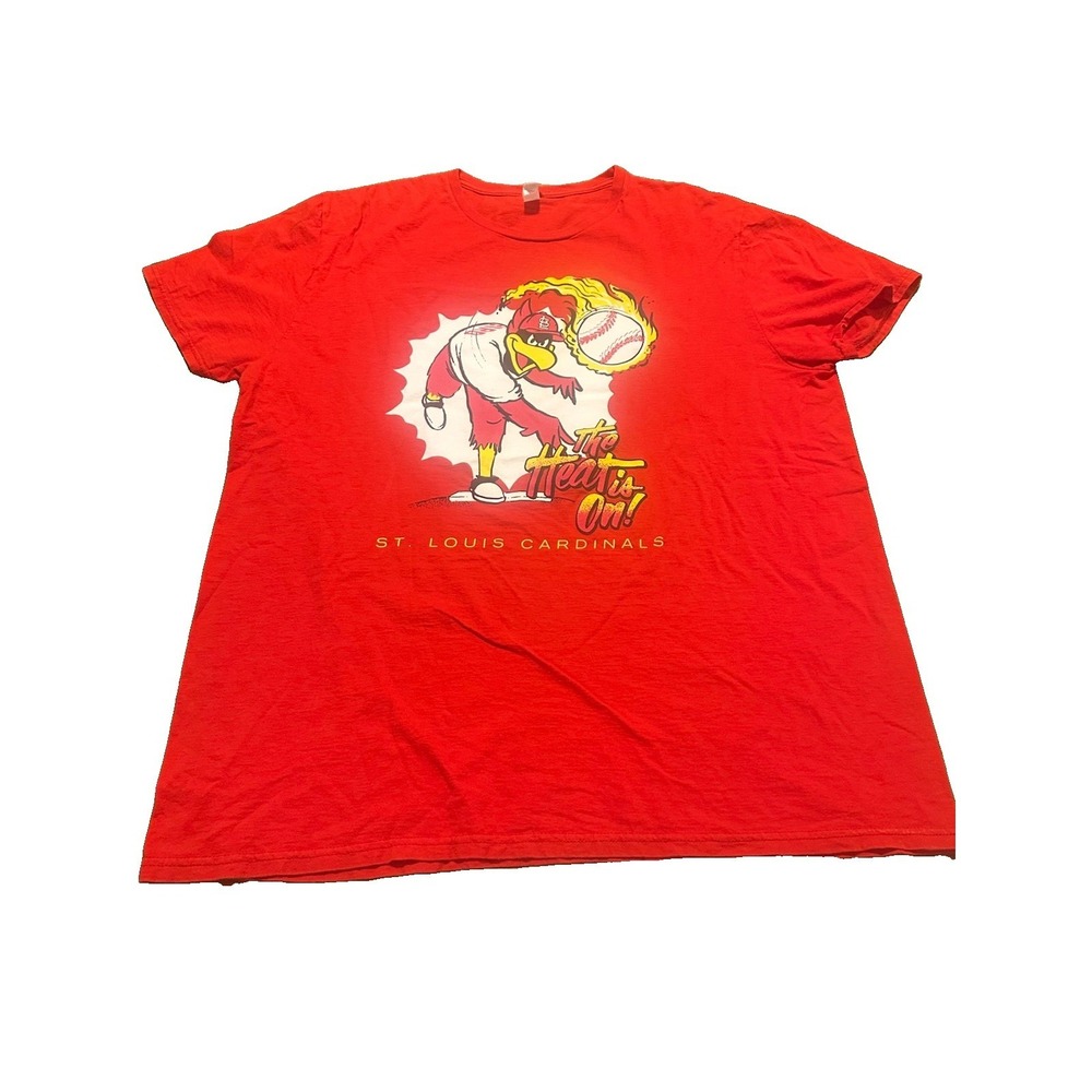 St. Louis Cardinals T-Shirt Fredbird 'The Heat Is On' Adult XL Stadium Giveaway